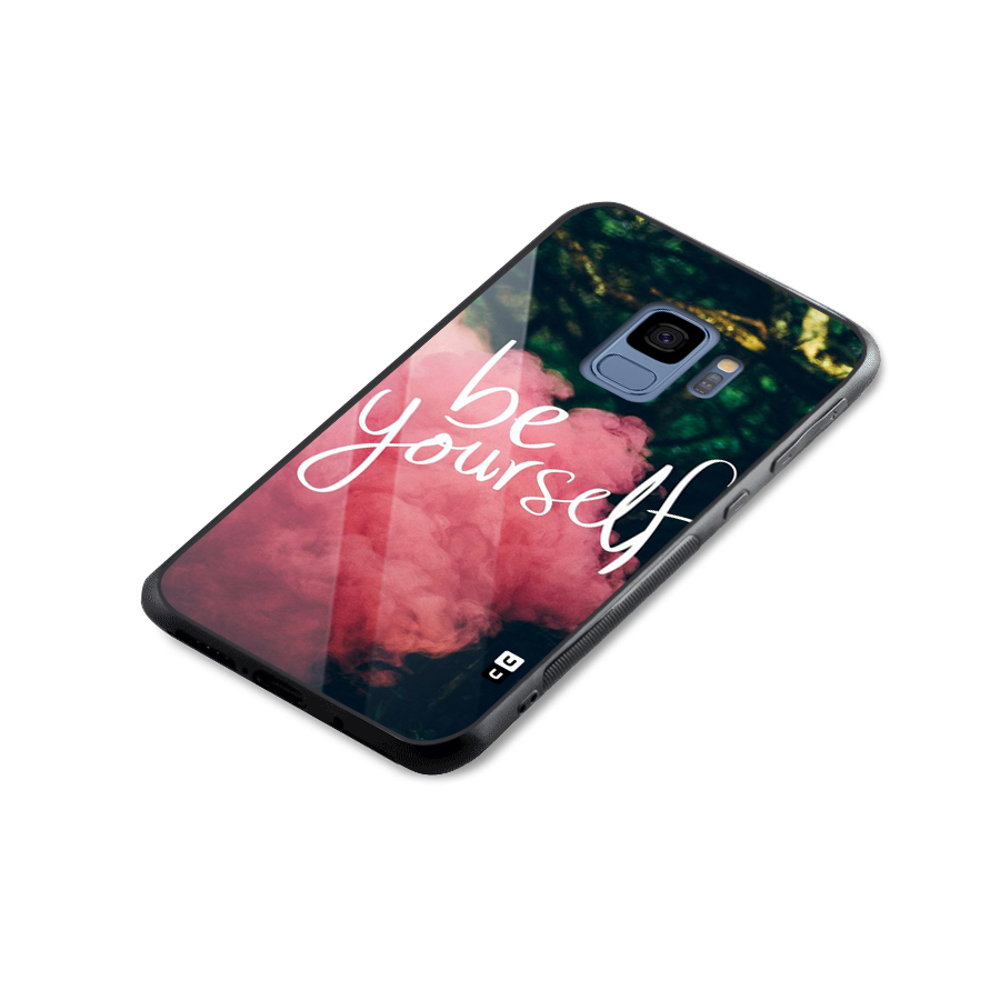 Be Yourself Greens Glass Back Case for Galaxy S9
