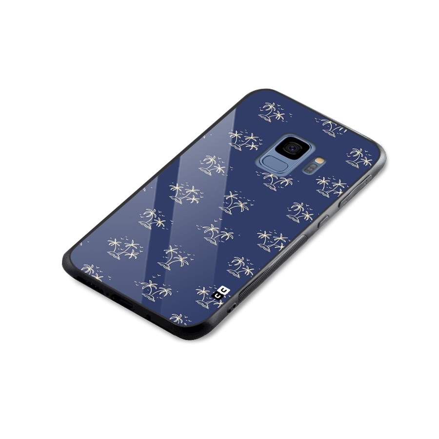 Beach Trees Glass Back Case for Galaxy S9