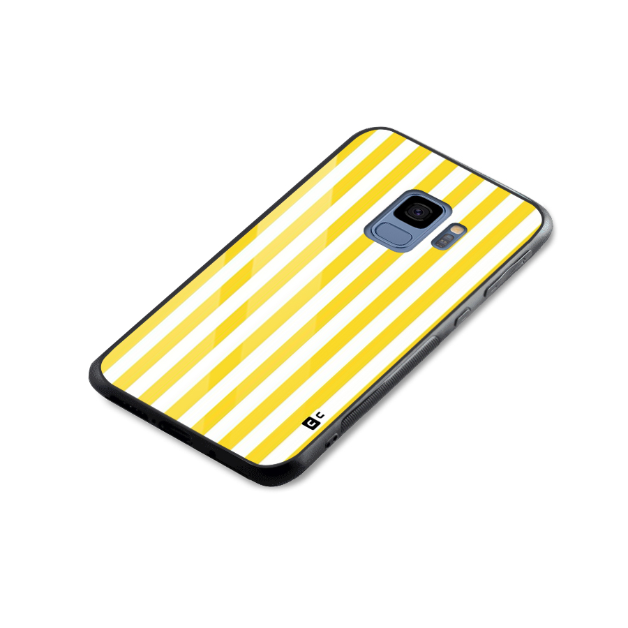 Beauty Color Stripes Glass Back Case for Galaxy S9