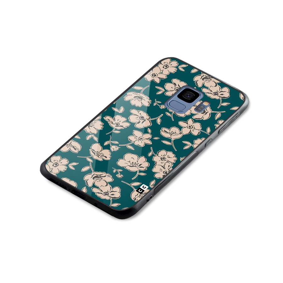Beauty Green Bloom Glass Back Case for Galaxy S9