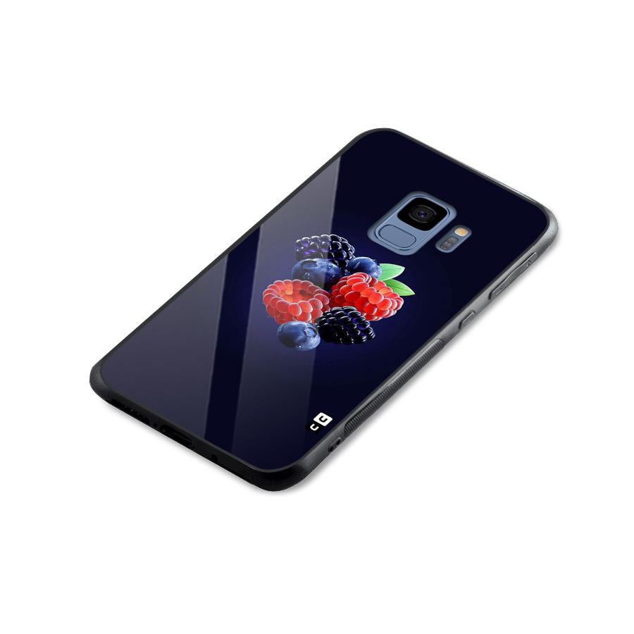 Berry Blast Glass Back Case for Galaxy S9