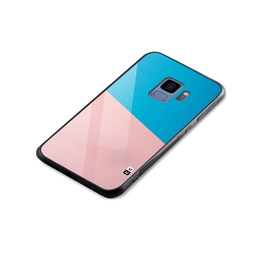 Bicolor Design Glass Back Case for Galaxy S9
