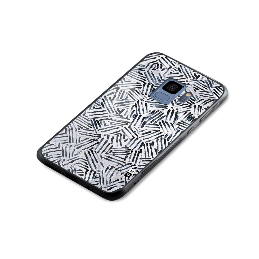 Black Tiny Uneven Glass Back Case for Galaxy S9