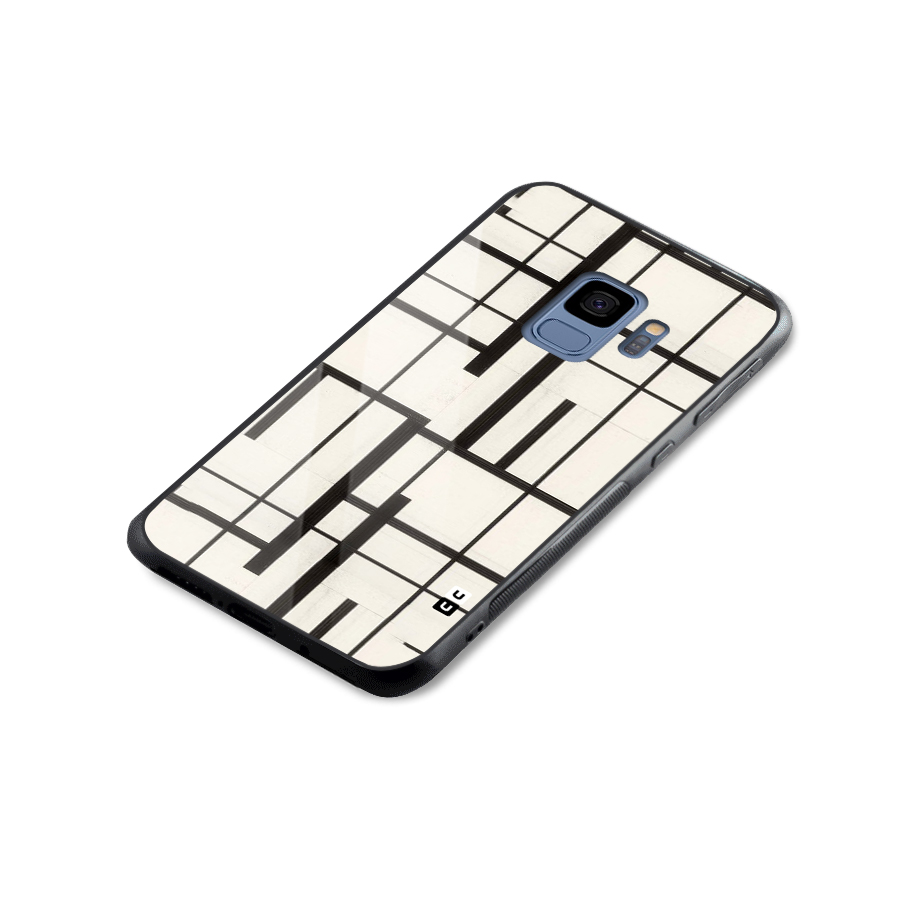 Black Unsymmetry Glass Back Case for Galaxy S9