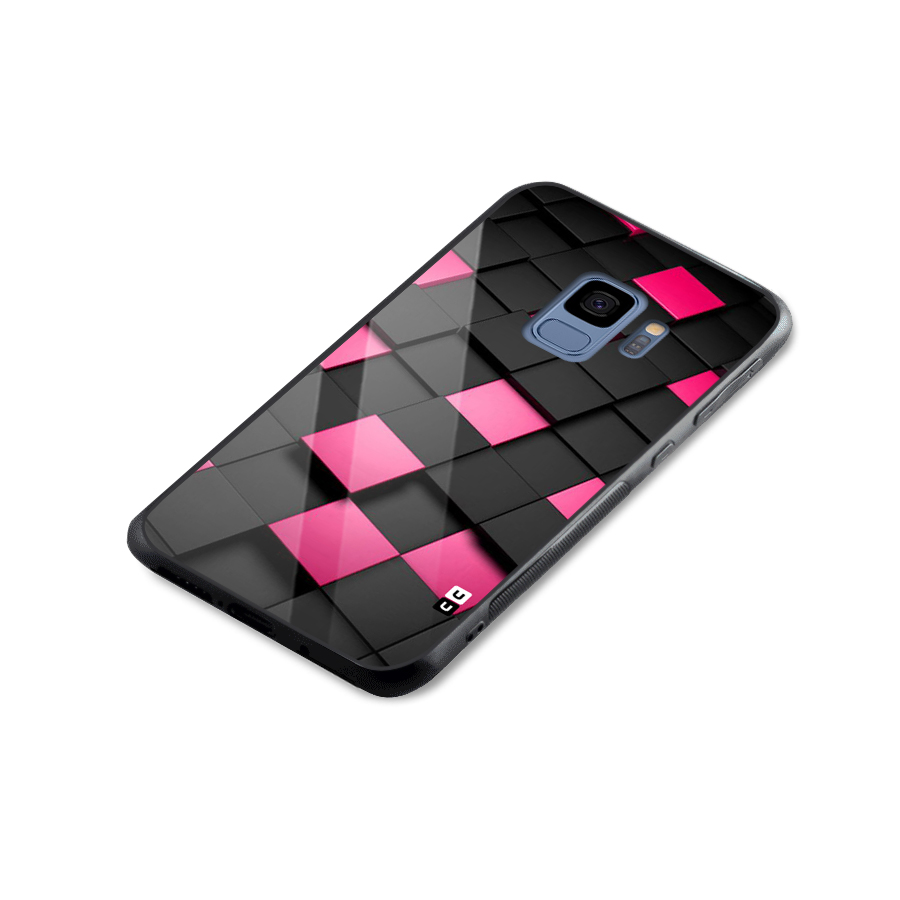 Blocks Diagonal Glass Back Case for Galaxy S9