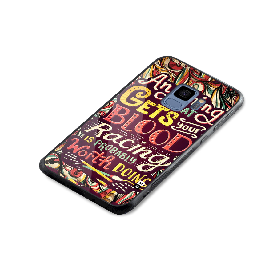 Blood Racing Glass Back Case for Galaxy S9