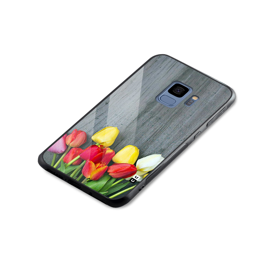 Bloom Grey Glass Back Case for Galaxy S9