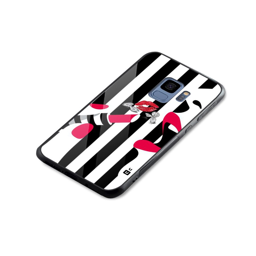 Bold Woman Glass Back Case for Galaxy S9