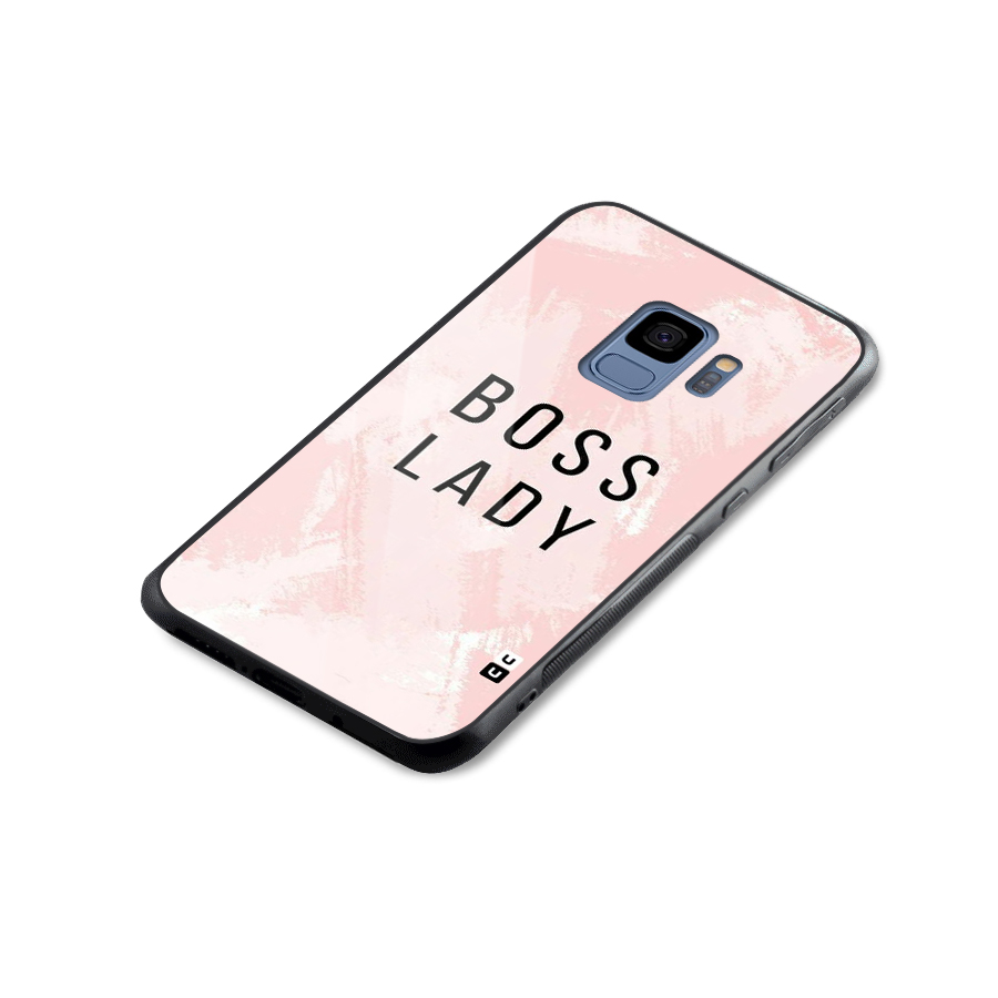 Boss Lady Pink Glass Back Case for Galaxy S9