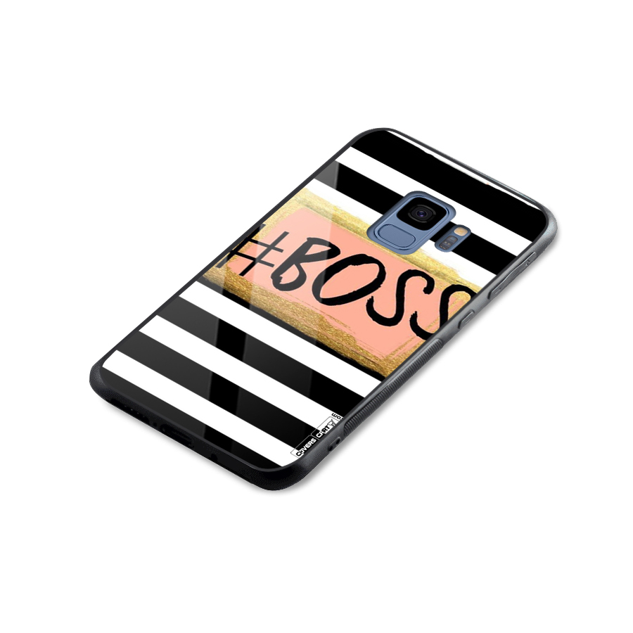 Boss Stripes Glass Back Case for Galaxy S9