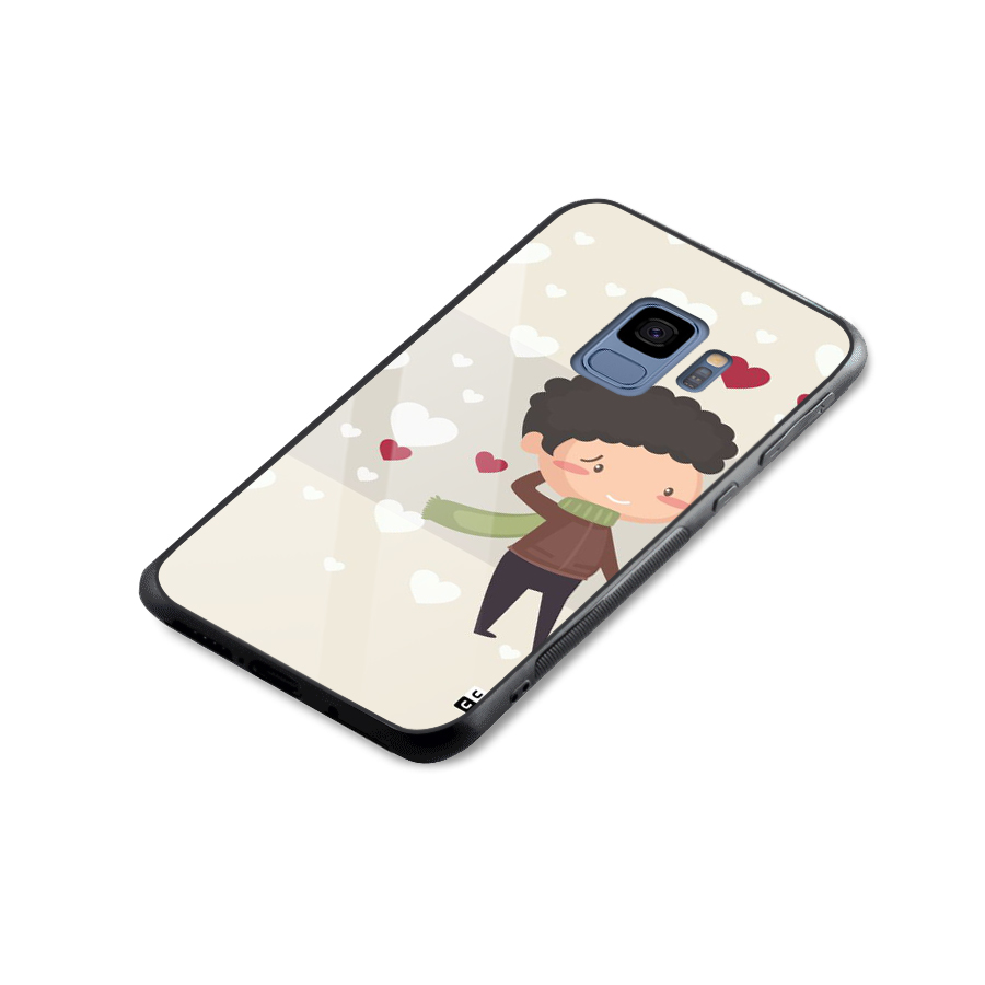 Boy in love Glass Back Case for Galaxy S9