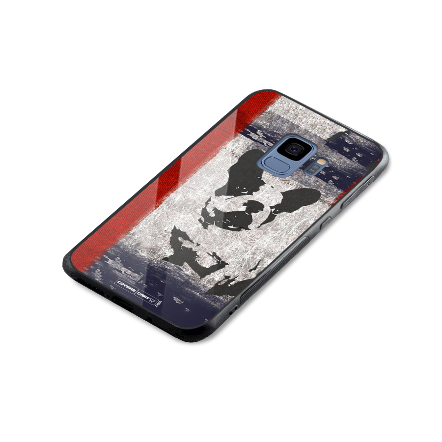 Bull Dog Glass Back Case for Galaxy S9