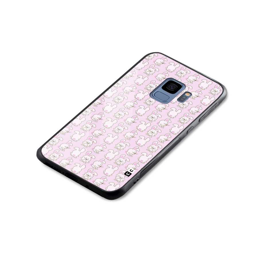 Bunny Cute Glass Back Case for Galaxy S9