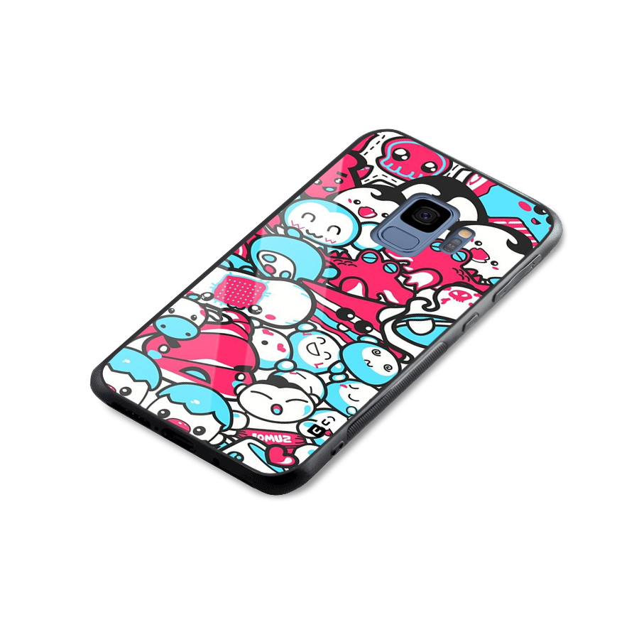 Bunny Quirk Glass Back Case for Galaxy S9
