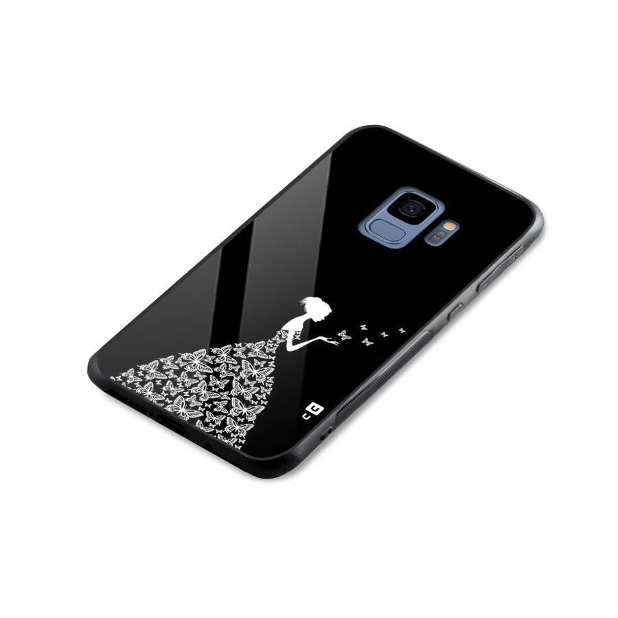Butterfly Dress Glass Back Case for Galaxy S9