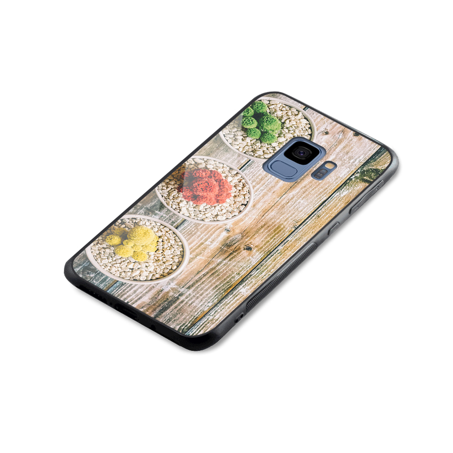 Cacti Decor Glass Back Case for Galaxy S9