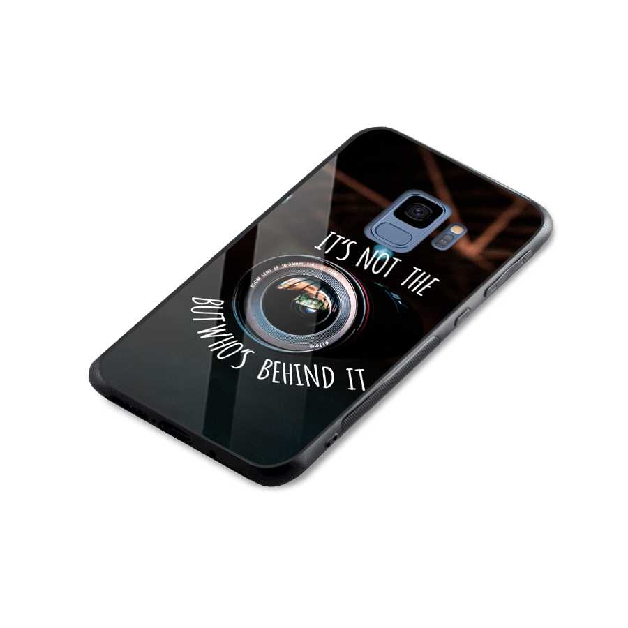 Camera Quote Glass Back Case for Galaxy S9