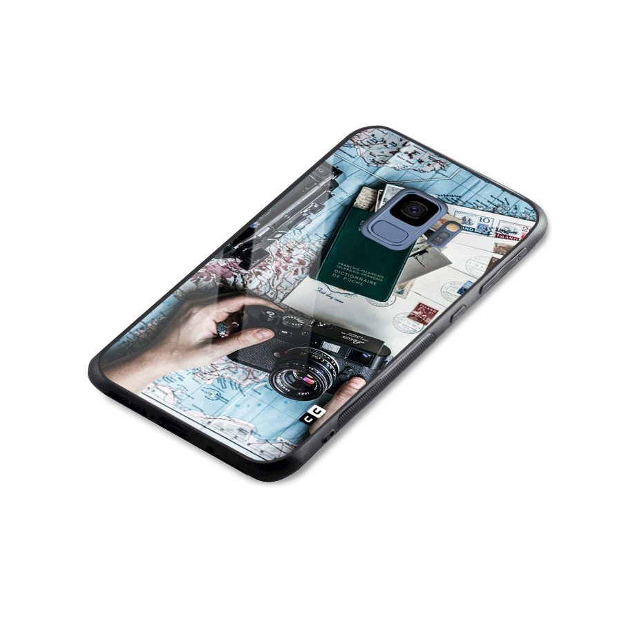 Camera and Postcards Glass Back Case for Galaxy S9