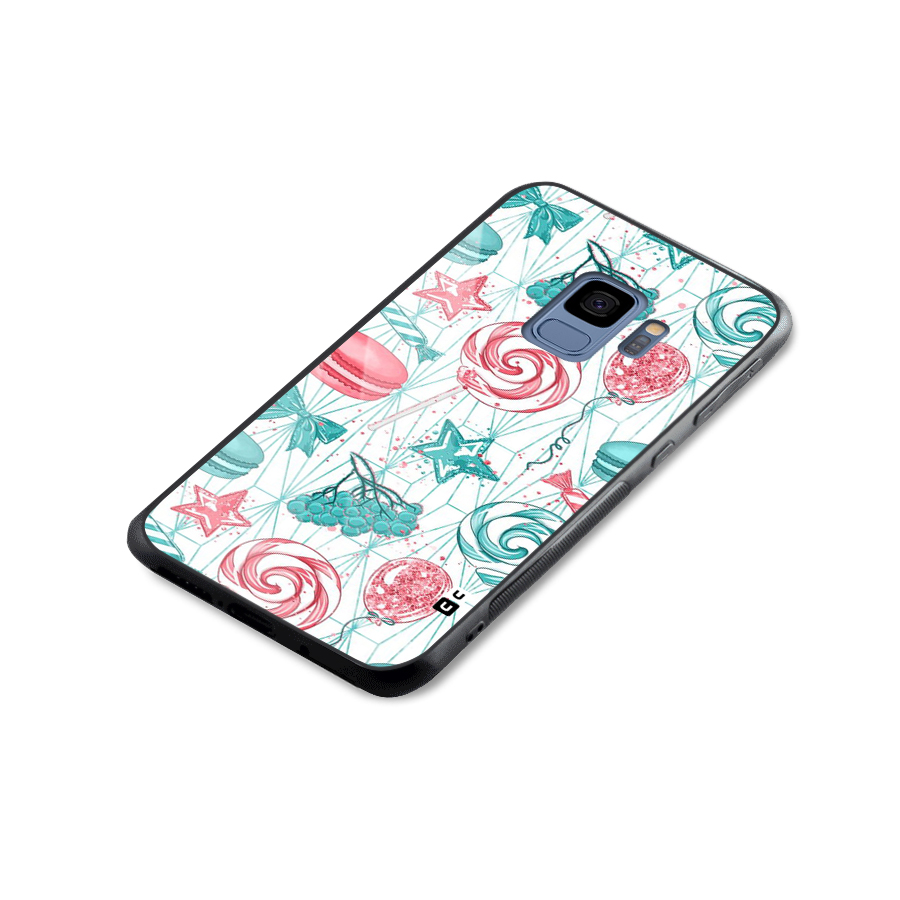 Candies And Macroons Glass Back Case for Galaxy S9