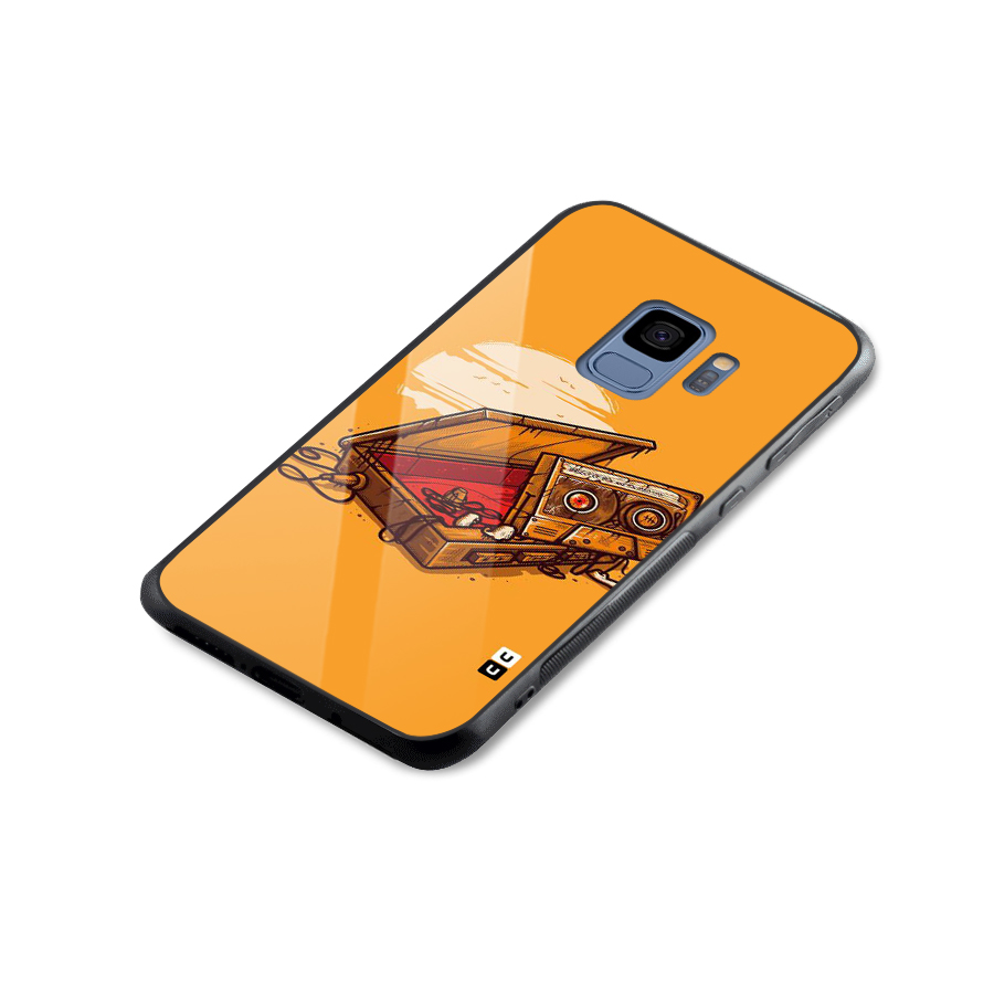 Casette Box Glass Back Case for Galaxy S9