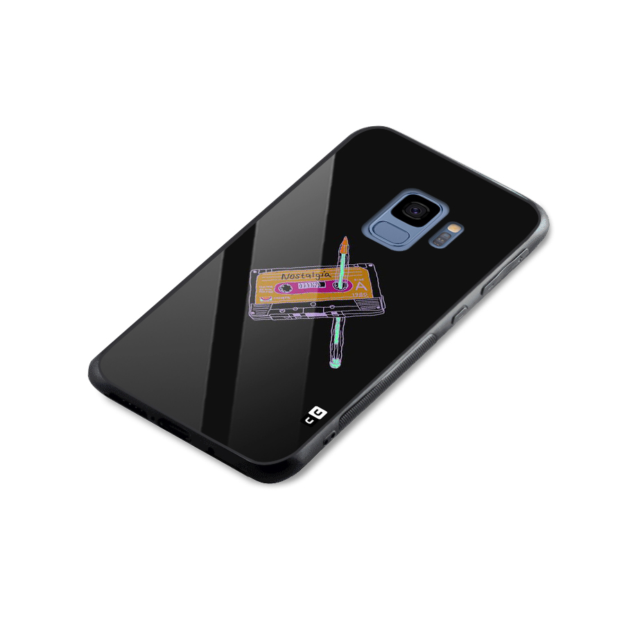 Casette Nostalgia Glass Back Case for Galaxy S9
