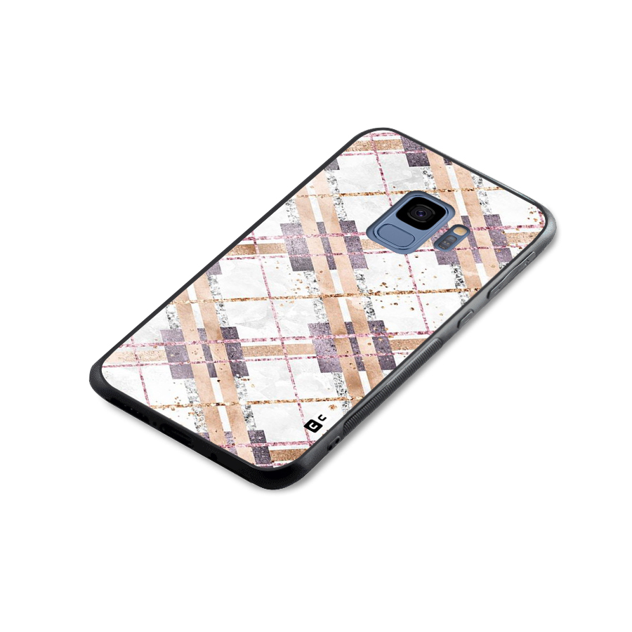 Check Trouble Glass Back Case for Galaxy S9