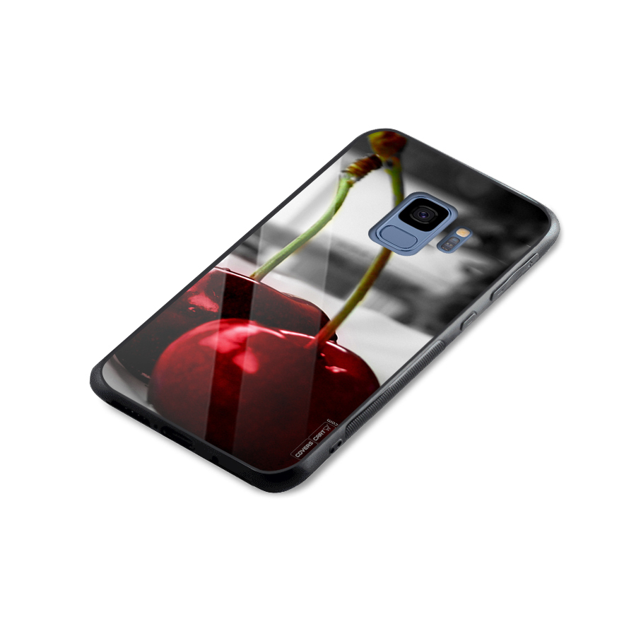 Cherry Photography Glass Back Case for Galaxy S9