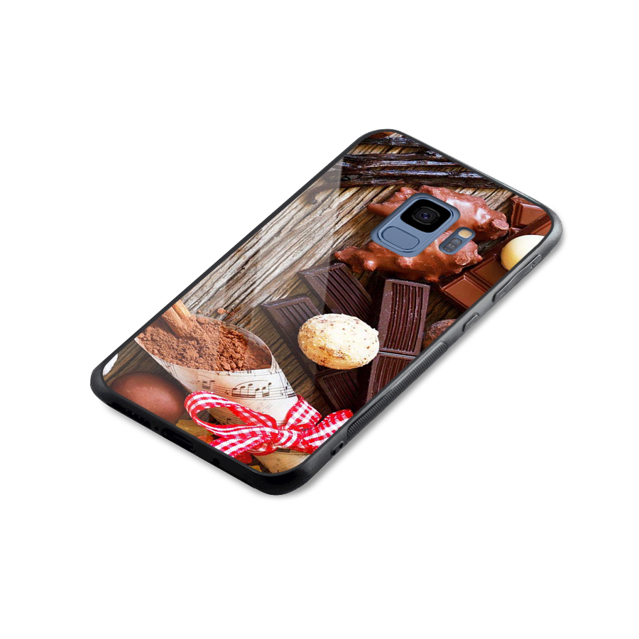 Chocolate Candies Glass Back Case for Galaxy S9