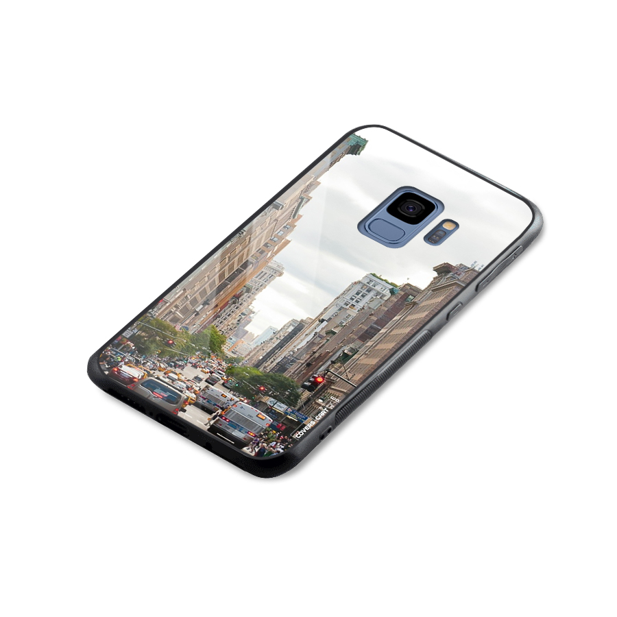 City Street View Glass Back Case for Galaxy S9