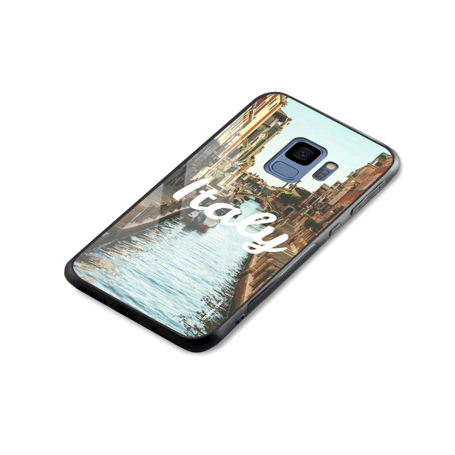 City Travel Glass Back Case for Galaxy S9