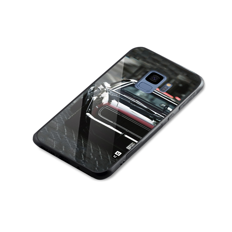 Class Vintage Car Glass Back Case for Galaxy S9