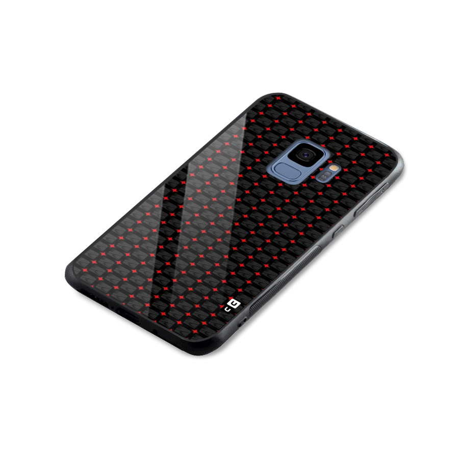 Class With Polka Glass Back Case for Galaxy S9