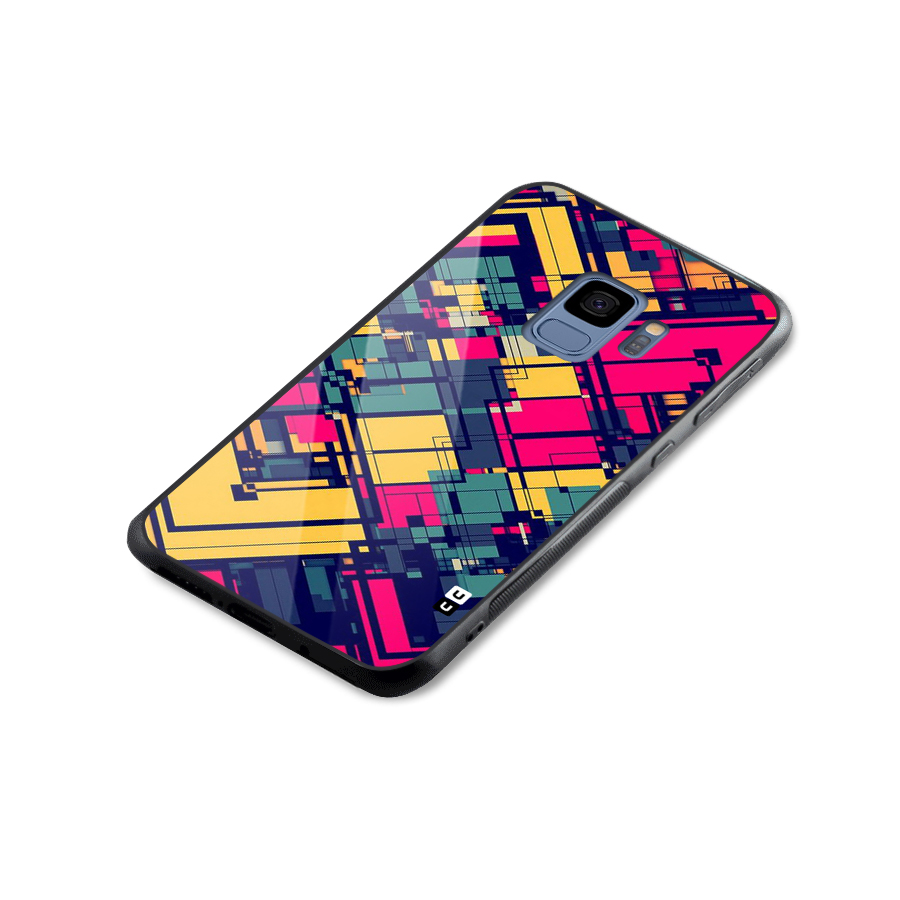 Classic Abstract Coloured Glass Back Case for Galaxy S9