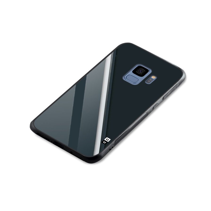 Classic Single Stripe Glass Back Case for Galaxy S9