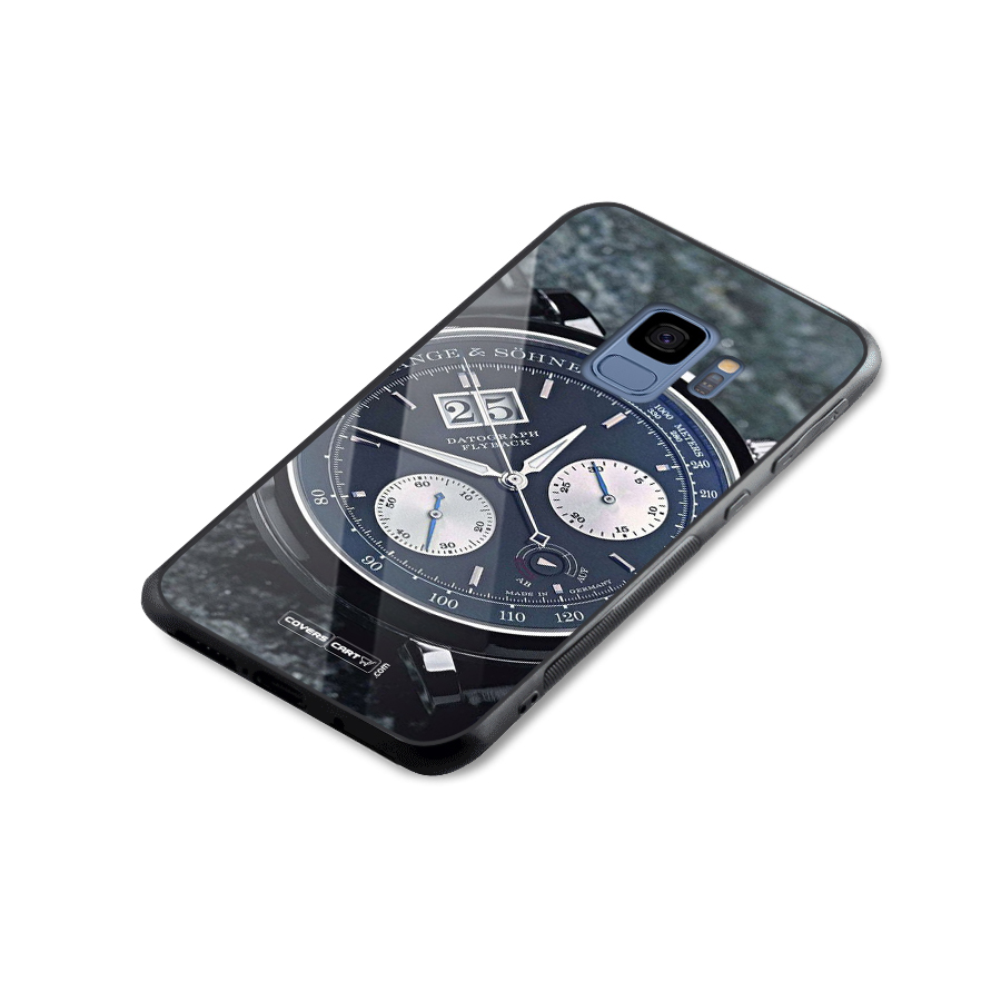 Classic Wrist Watch Glass Back Case for Galaxy S9