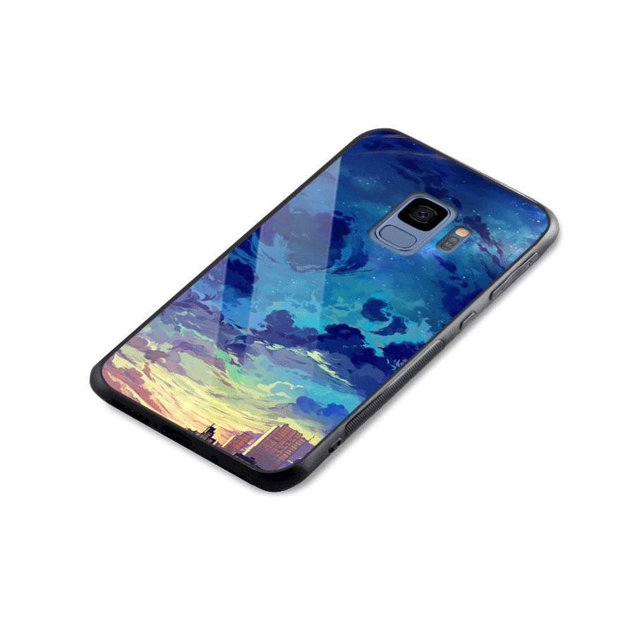 Cloud Art Glass Back Case for Galaxy S9