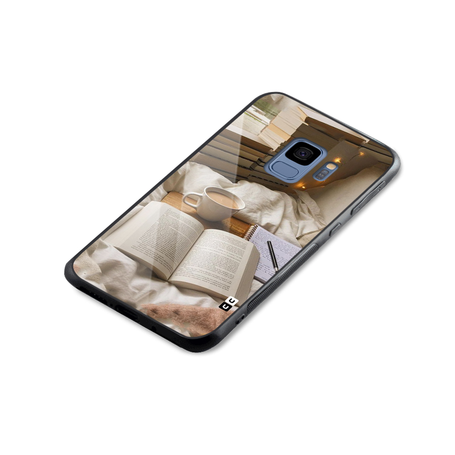 Coffee And Books Glass Back Case for Galaxy S9