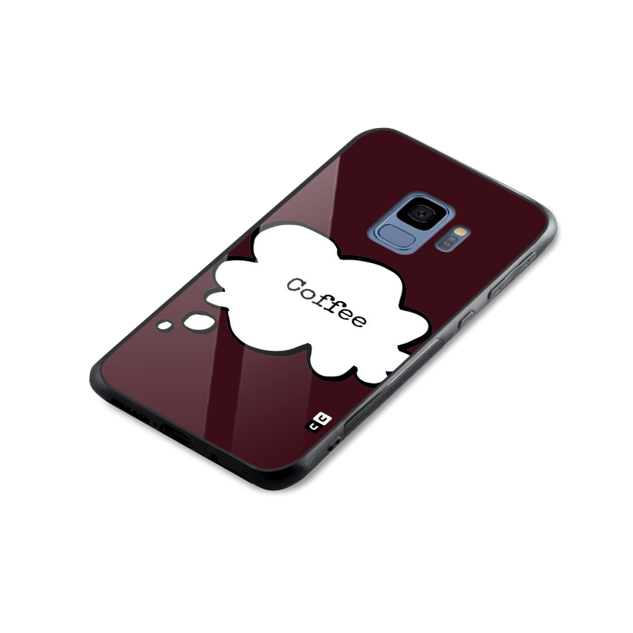 Coffee Bubble Glass Back Case for Galaxy S9