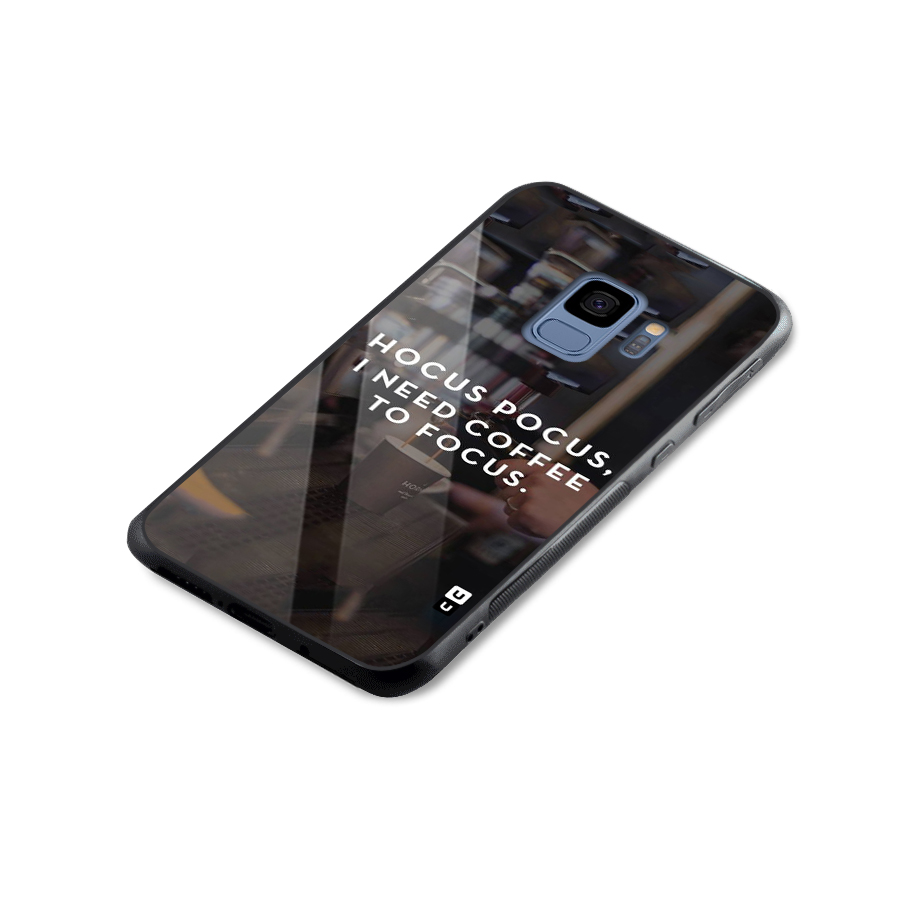 Coffee Focus Glass Back Case for Galaxy S9