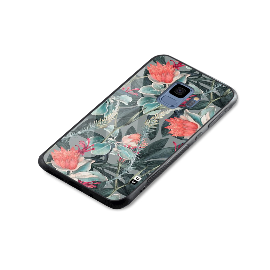 Colored Petals Glass Back Case for Galaxy S9