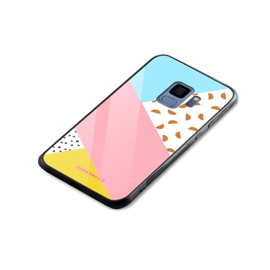 Colorful Abstract Glass Back Case for Galaxy S9
