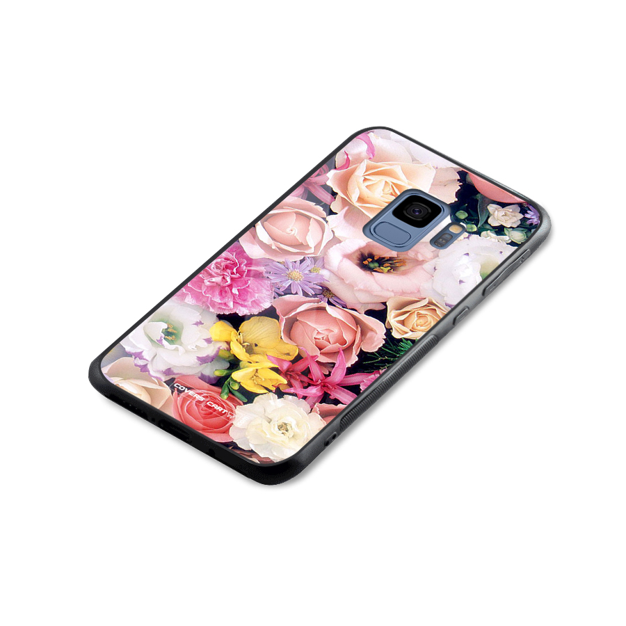 Colorful Roses Glass Back Case for Galaxy S9