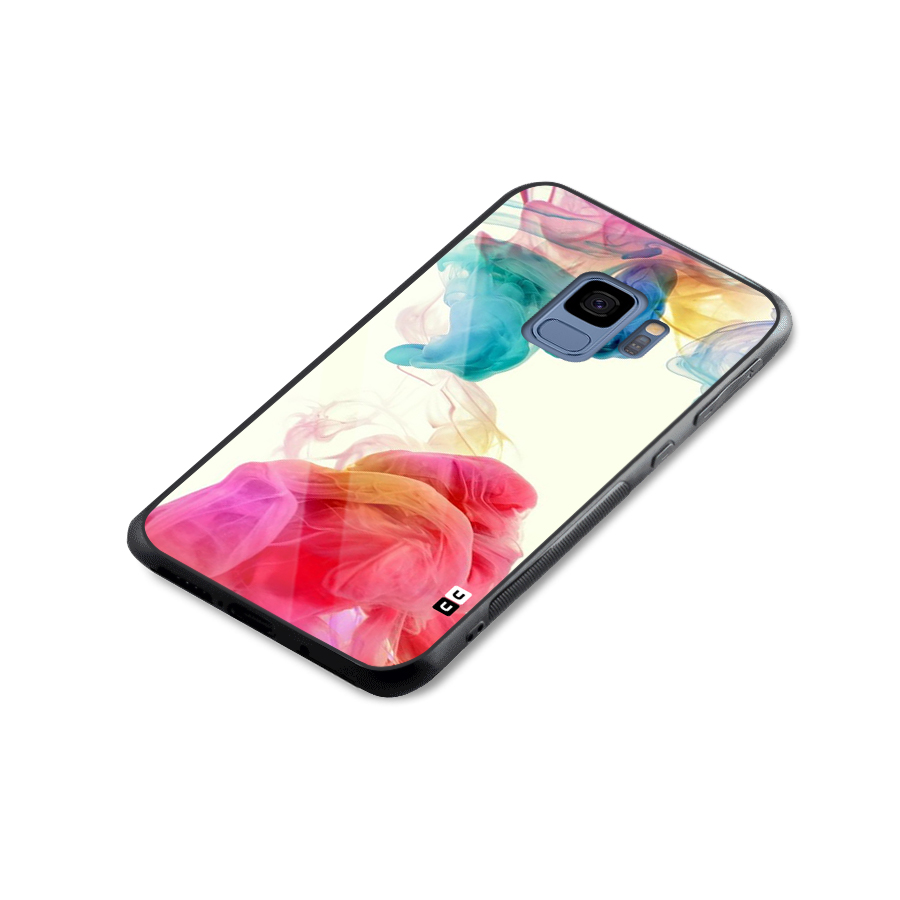 Colorful Splash Glass Back Case for Galaxy S9