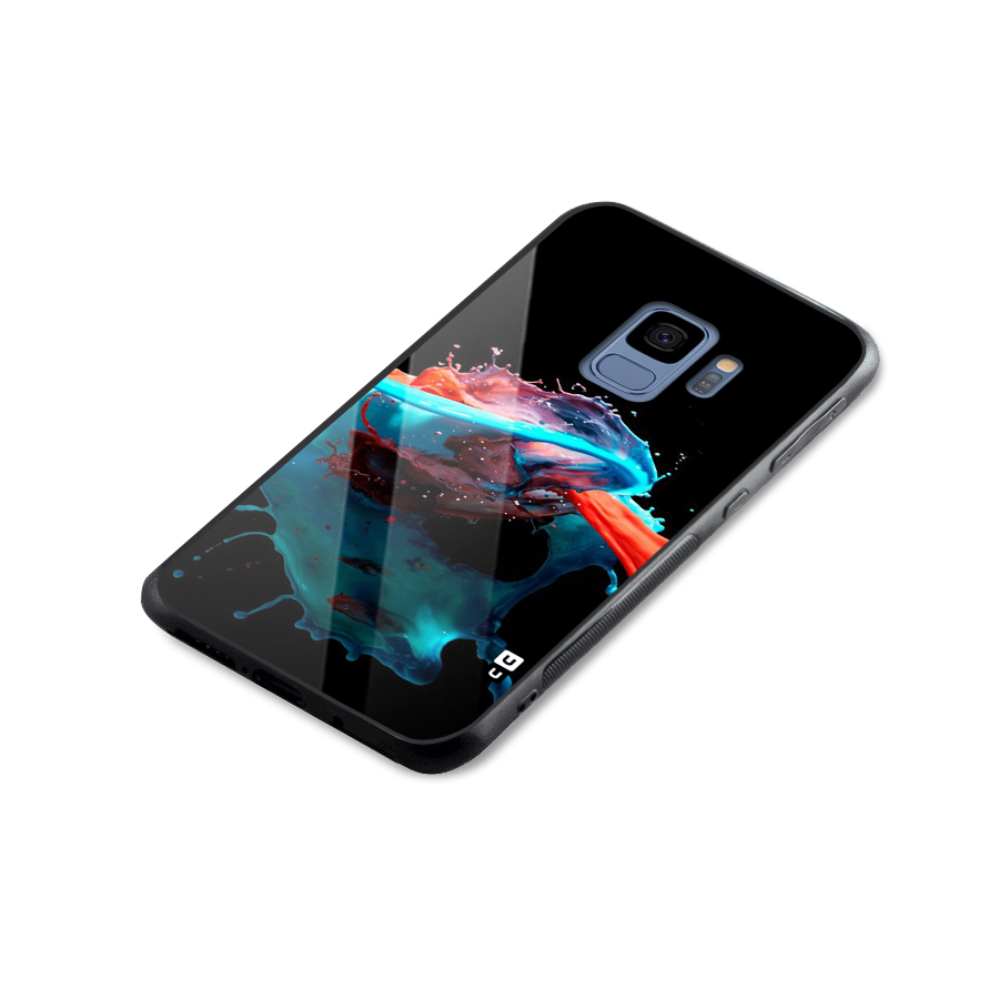 Colour War Glass Back Case for Galaxy S9