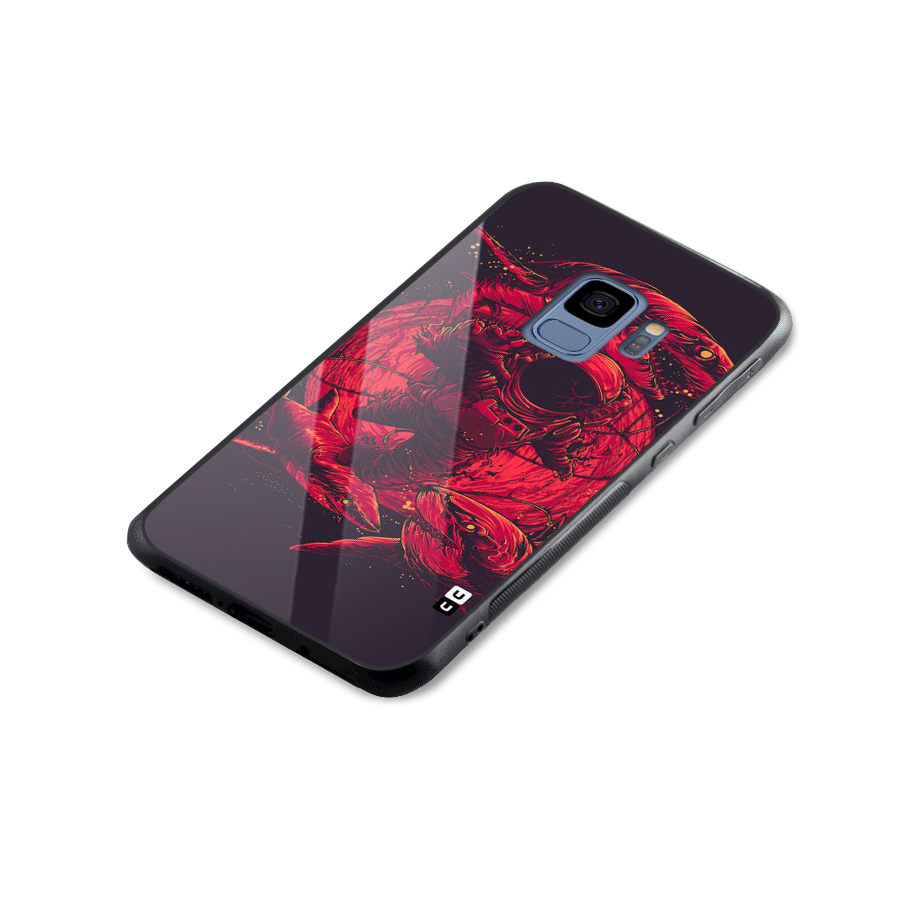 Coloured Spaceman Glass Back Case for Galaxy S9
