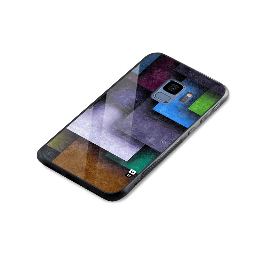 Concrete Squares Glass Back Case for Galaxy S9