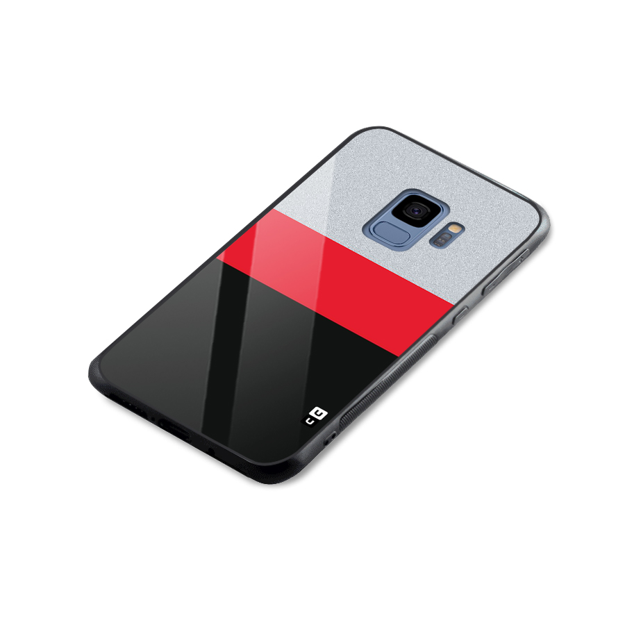 Cool Melange Stripe Glass Back Case for Galaxy S9