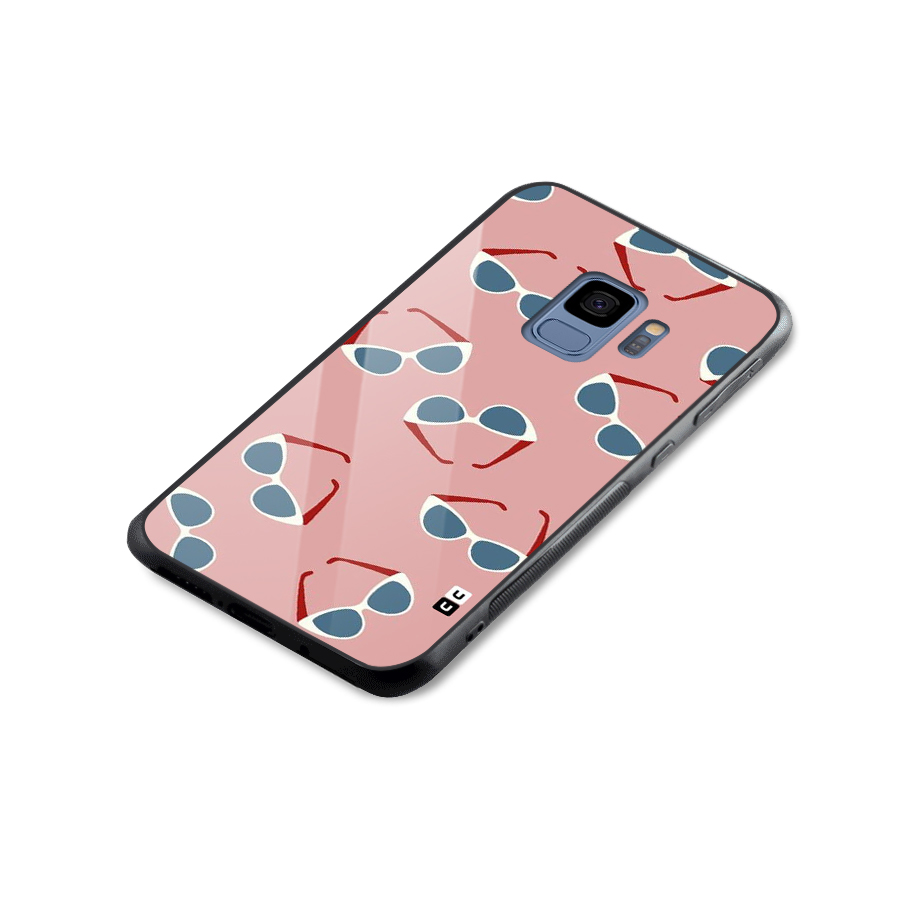 Cool Shades Pattern Glass Back Case for Galaxy S9