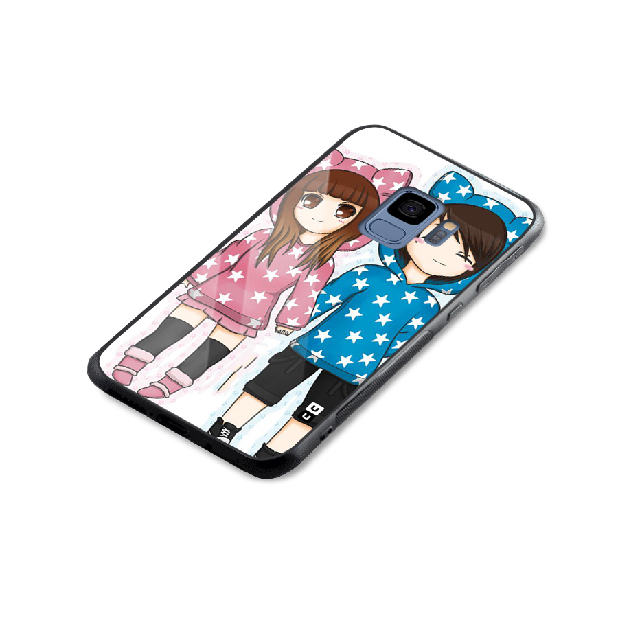 Couple In Stars Glass Back Case for Galaxy S9