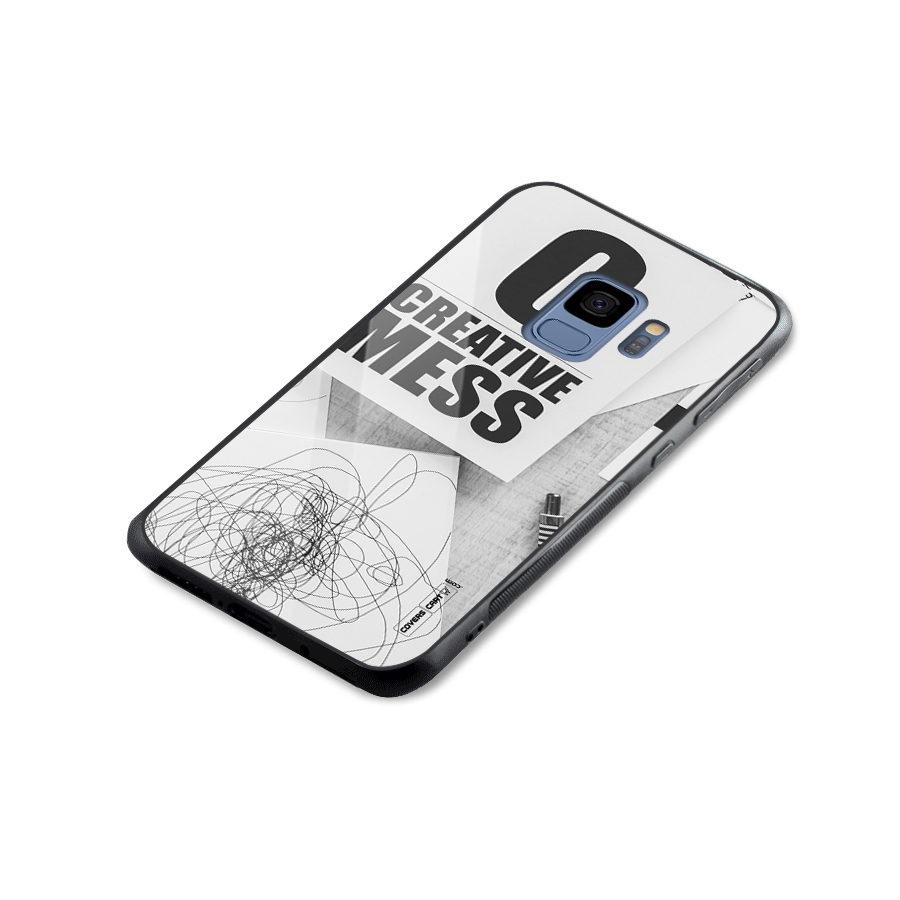 Creative Mess Glass Back Case for Galaxy S9